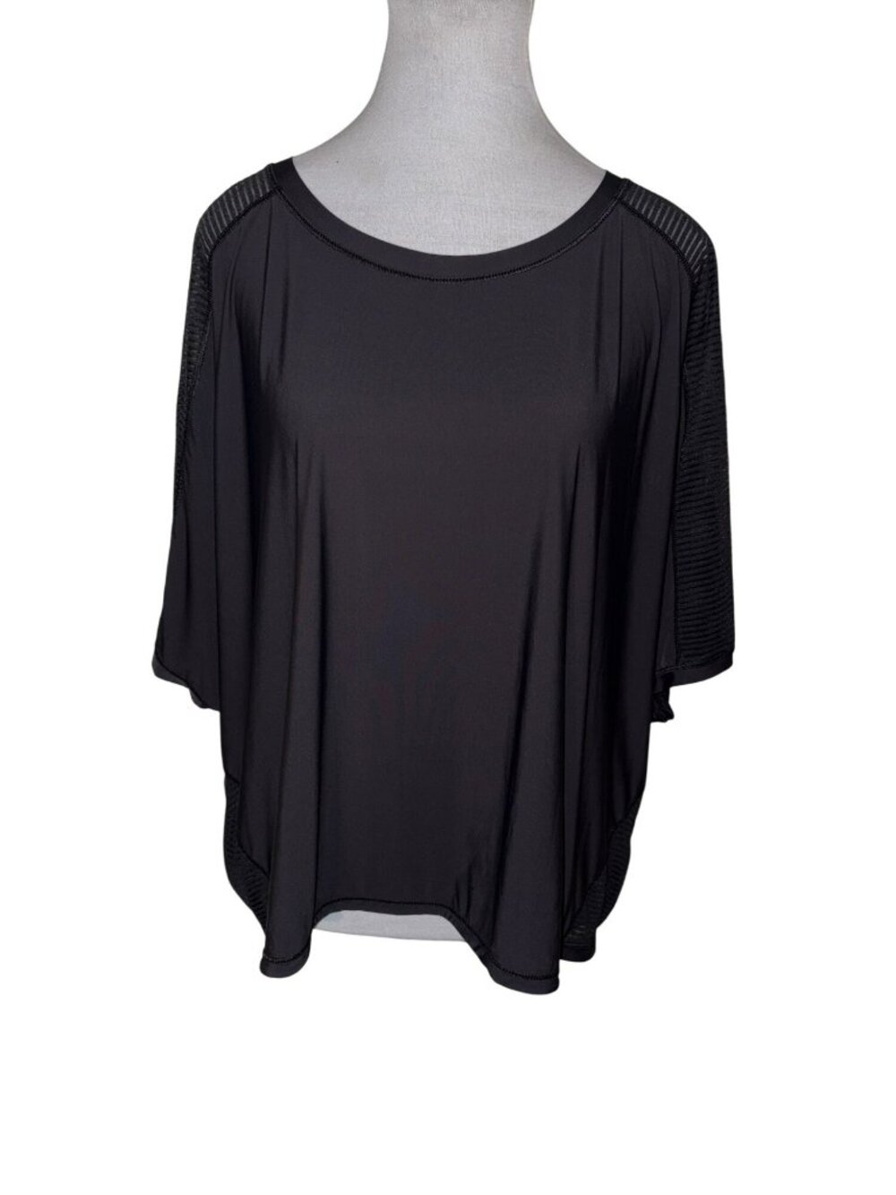 Lululemon Lean In W3AJXS Mesh Back Short Sleeve Top Size 12